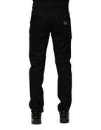 Black Cotton Skinny Denim Jeans