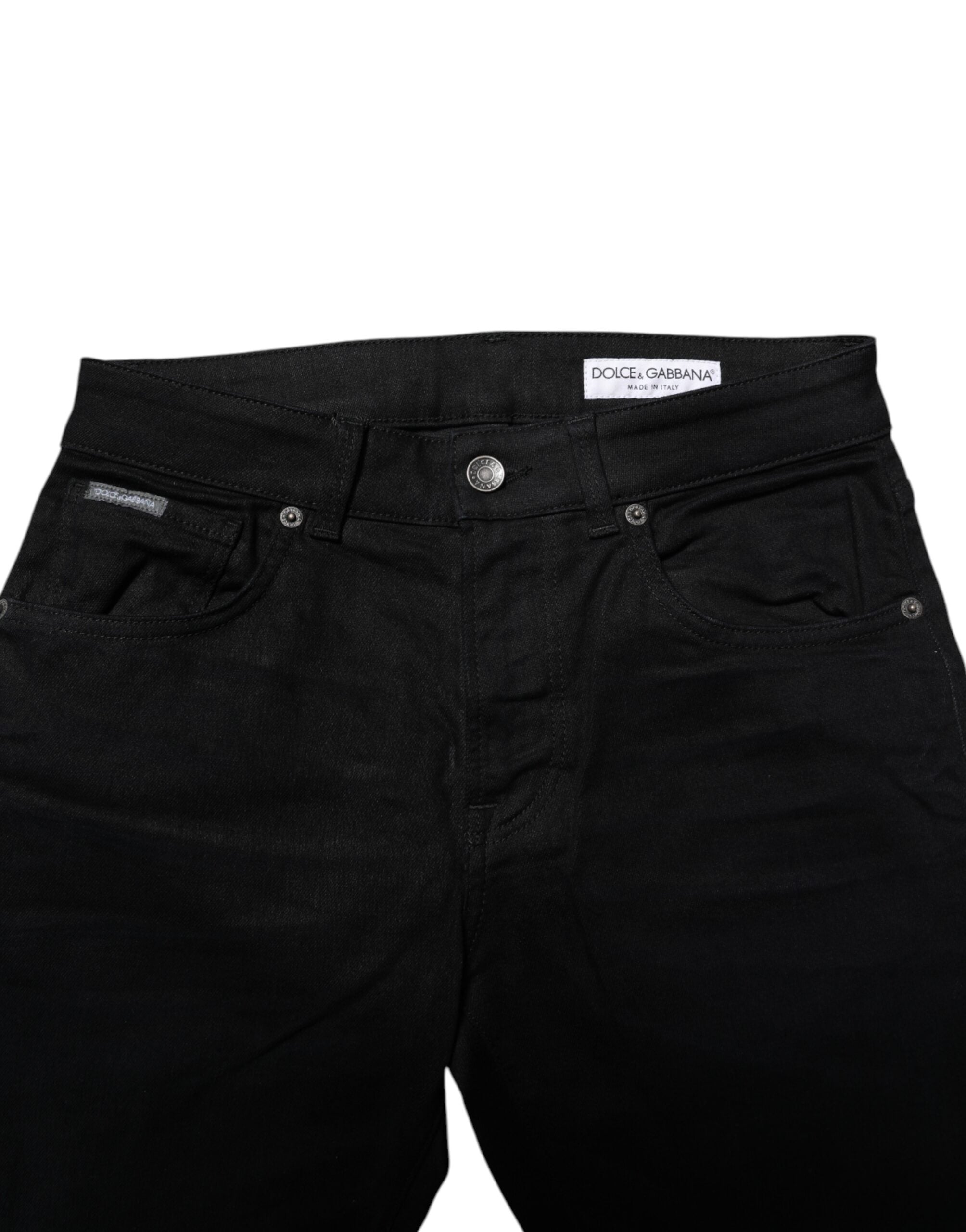 Black Cotton Skinny Denim Jeans