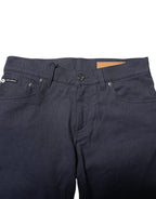 Dark Blue Cotton Skinny Denim Jeans