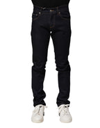 Black Cotton Skinny Men Denim Jeans