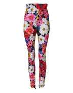 Multicolor Floral High Waist Leggings Pants