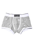 Gray Cotton Stretch Regular Boxer Underwear