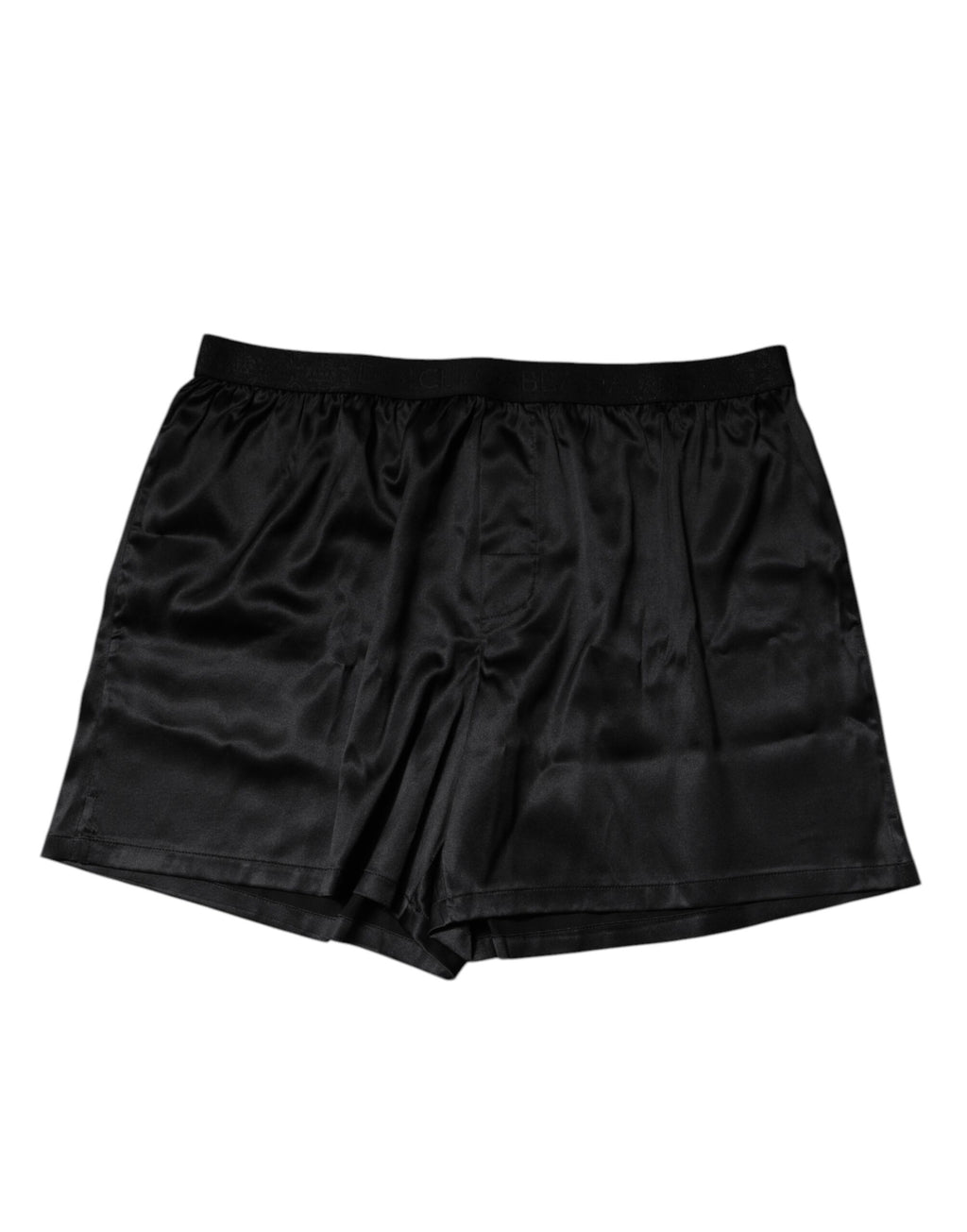 Black Silk Regular Men Boxer Shorts Underwear