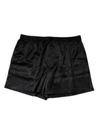 Black Silk Regular Men Boxer Shorts Underwear