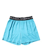 Blue Logo Waist Regular Boxer Shorts Underwear