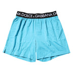 Blue Logo Waist Regular Boxer Shorts Underwear