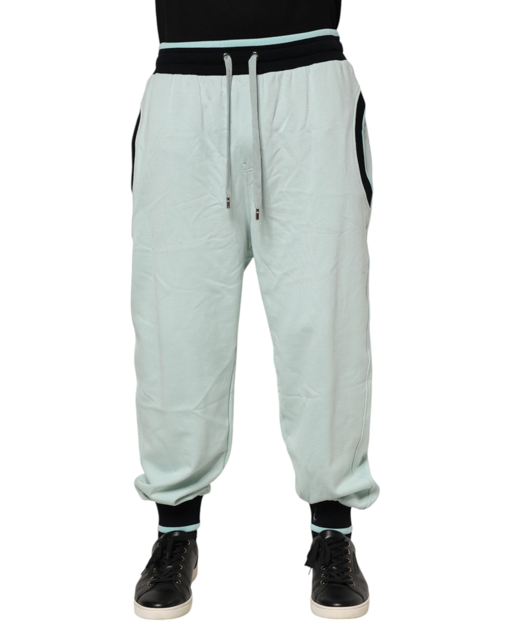 Light Green Cotton Men Jogger Sweatpants Pants