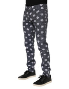 Dark Gray Logo Cotton Skinny Slim Denim Jeans