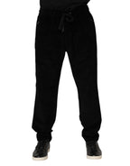 Black Cotton Men Jogger Sweatpants Pants