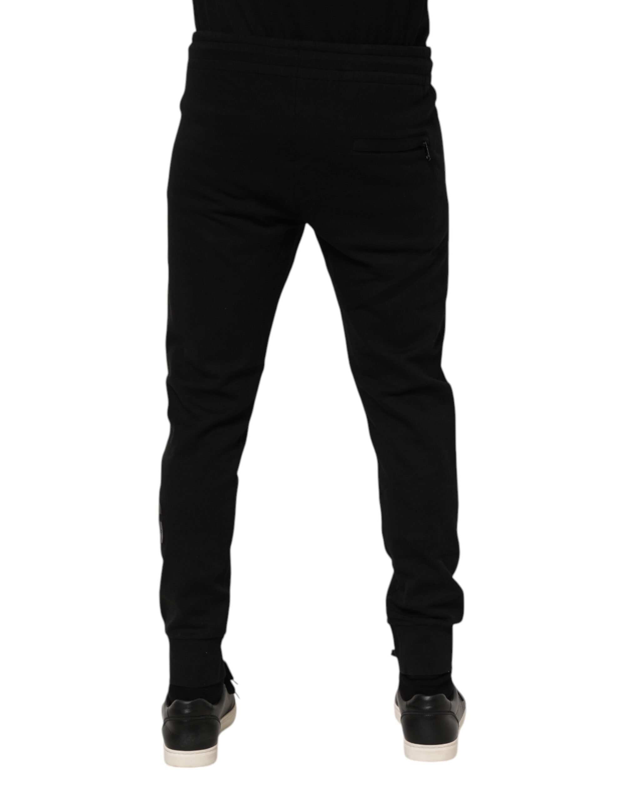 Black Cotton Men Jogger Sweatpants Pants