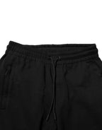 Black Cotton Men Jogger Sweatpants Pants