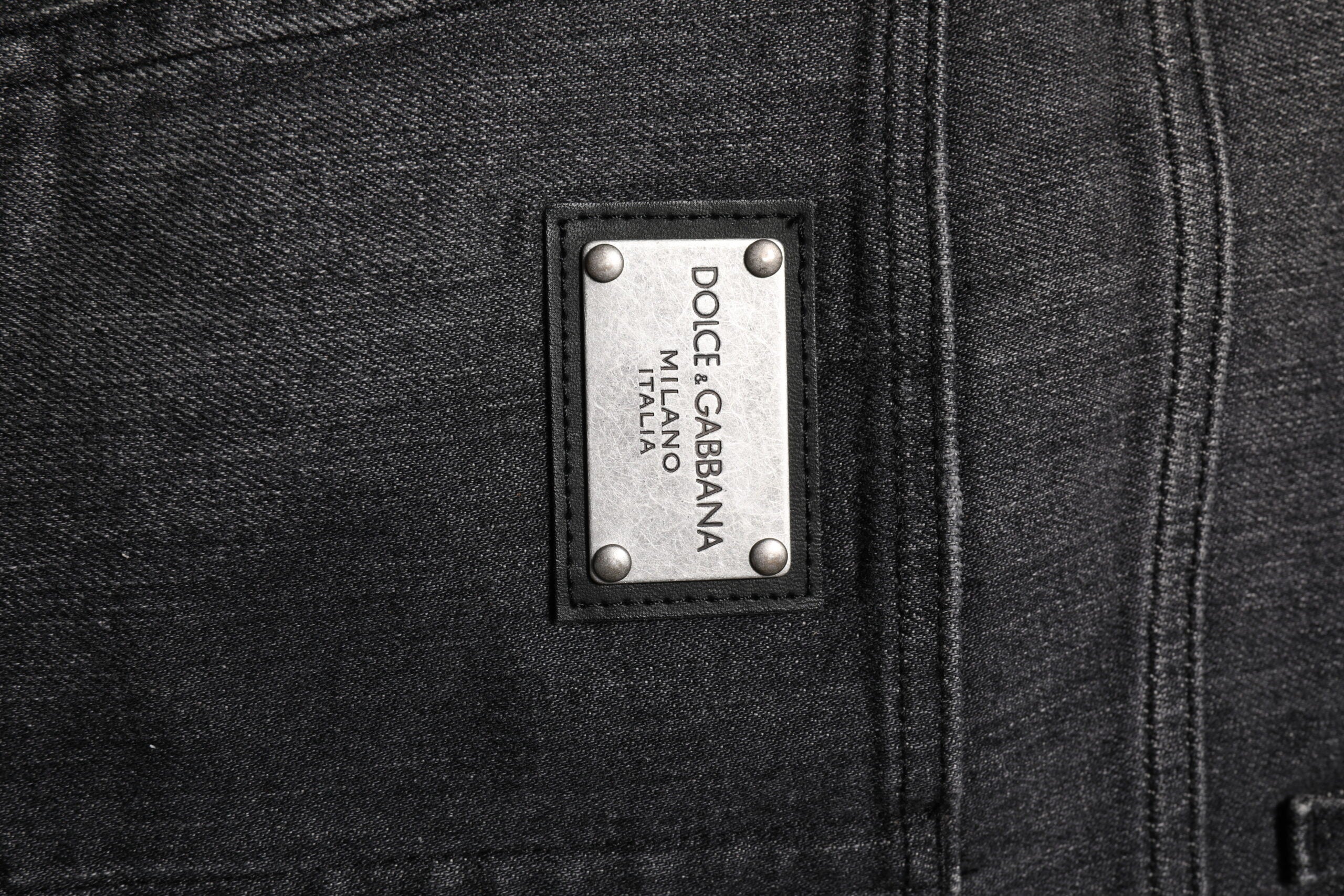 Gray Washed Cotton Loose Denim Jeans