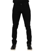 Dark Blue Cotton Logo Plaque GOLD Denim Jeans