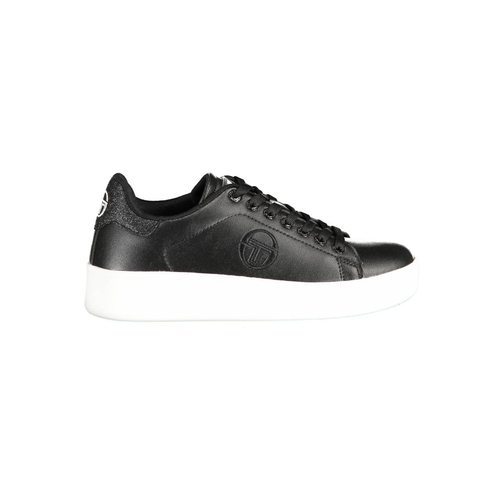 Black Polyurethane Women Sneaker