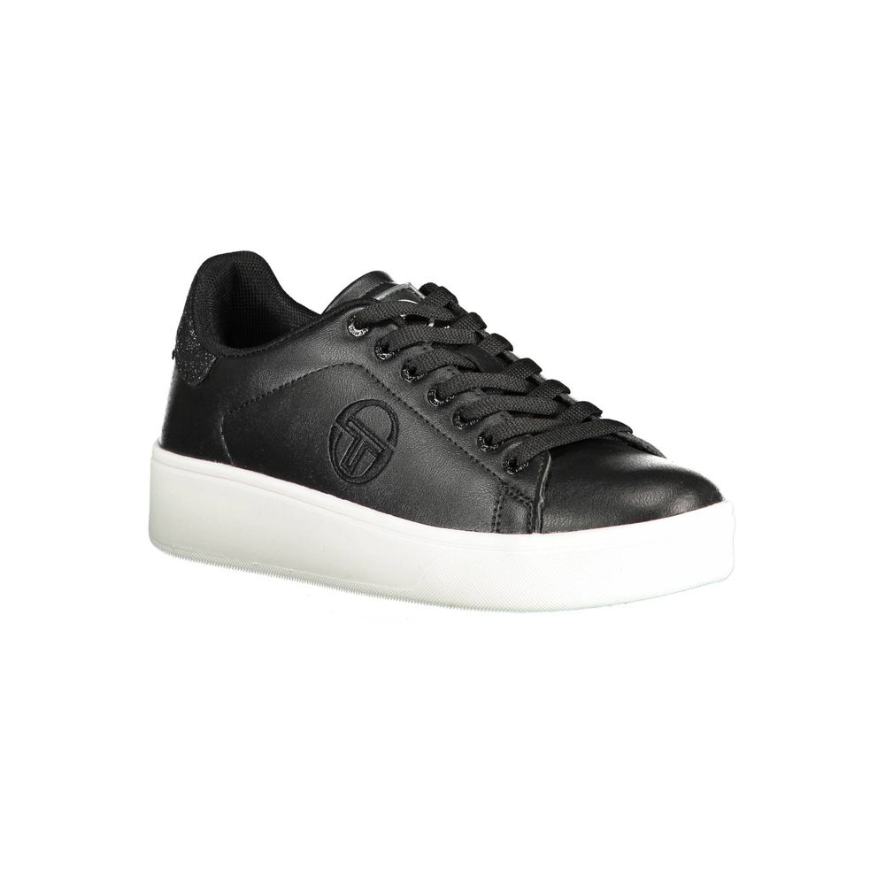 Black Polyurethane Women Sneaker