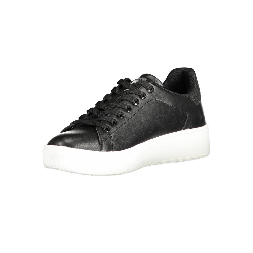 Black Polyurethane Women Sneaker