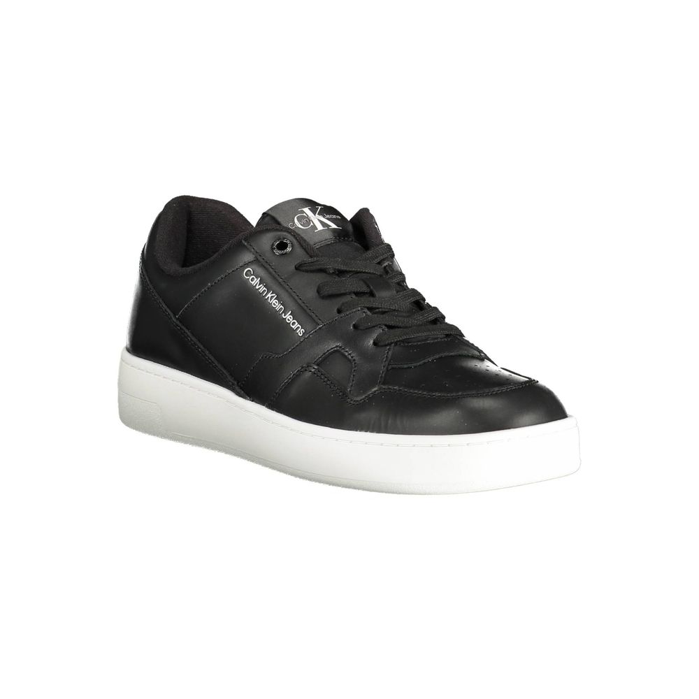 Black Polyester Men Sneaker