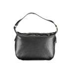 Black Polyurethane Women Handbag