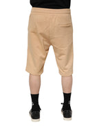 Yellow Cotton Men Bermuda Sweatshorts Shorts