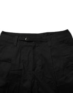 Black Cotton Knee Length Men Bermuda Shorts