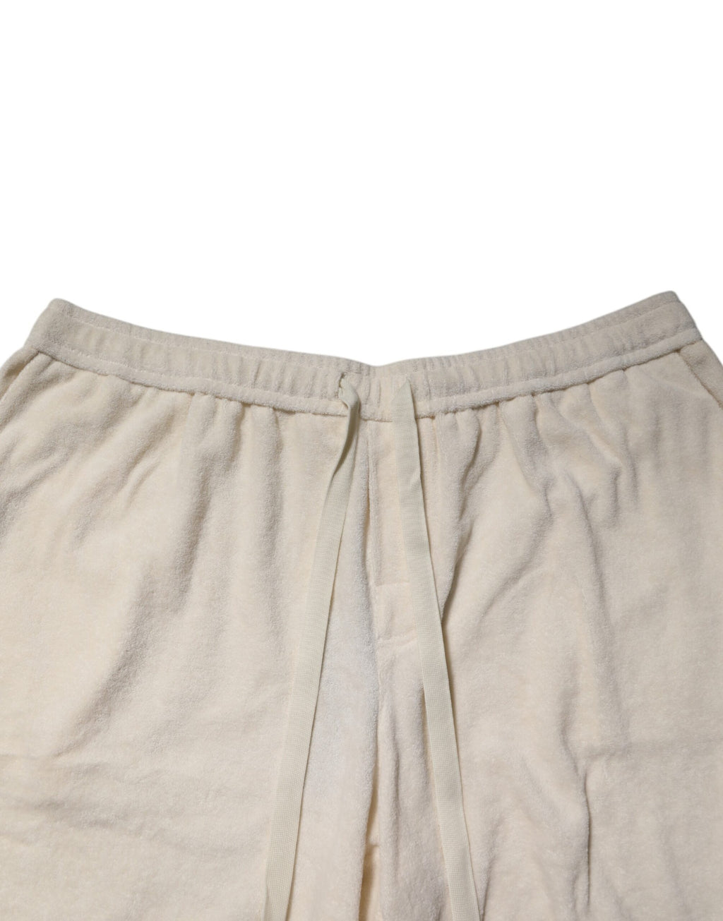 Ivory Cotton Men Bermuda Sweatshorts Shorts