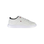 White Polyester Men Sneaker