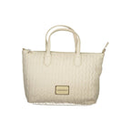 White Polyurethane Women Handbag