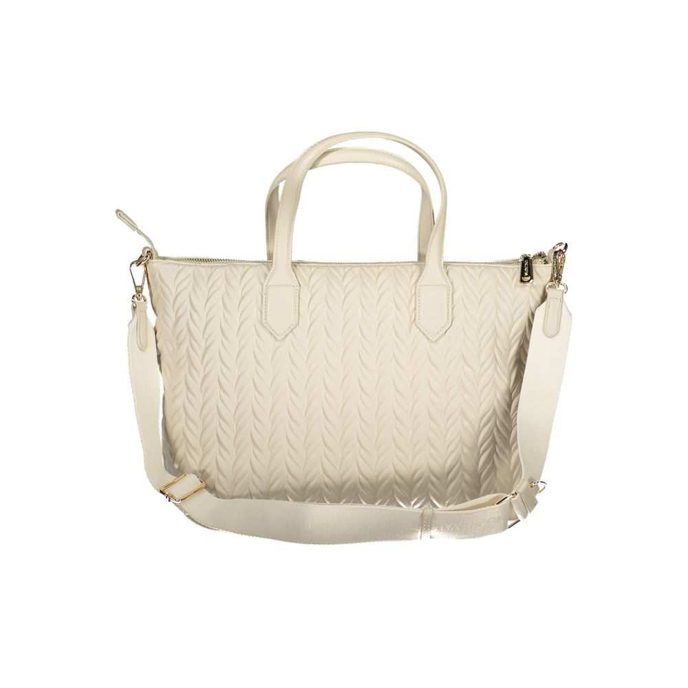 White Polyurethane Women Handbag