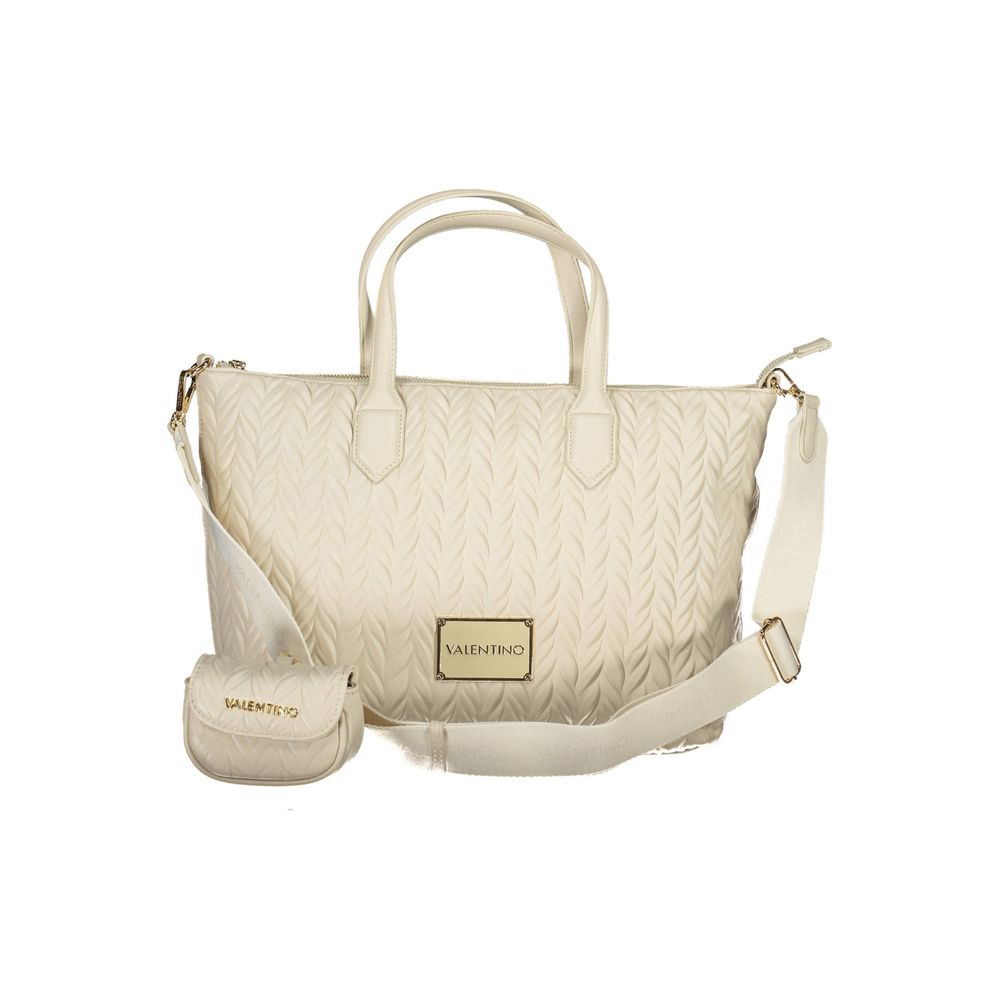 White Polyurethane Women Handbag