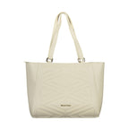 Beige Polyurethane Women Handbag