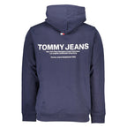 Blue Cotton Men Hoodie