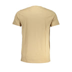 Beige Cotton Men T-Shirt