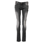 Dark Gray Cotton Slim Fit Denim Low Waist Denim Jeans