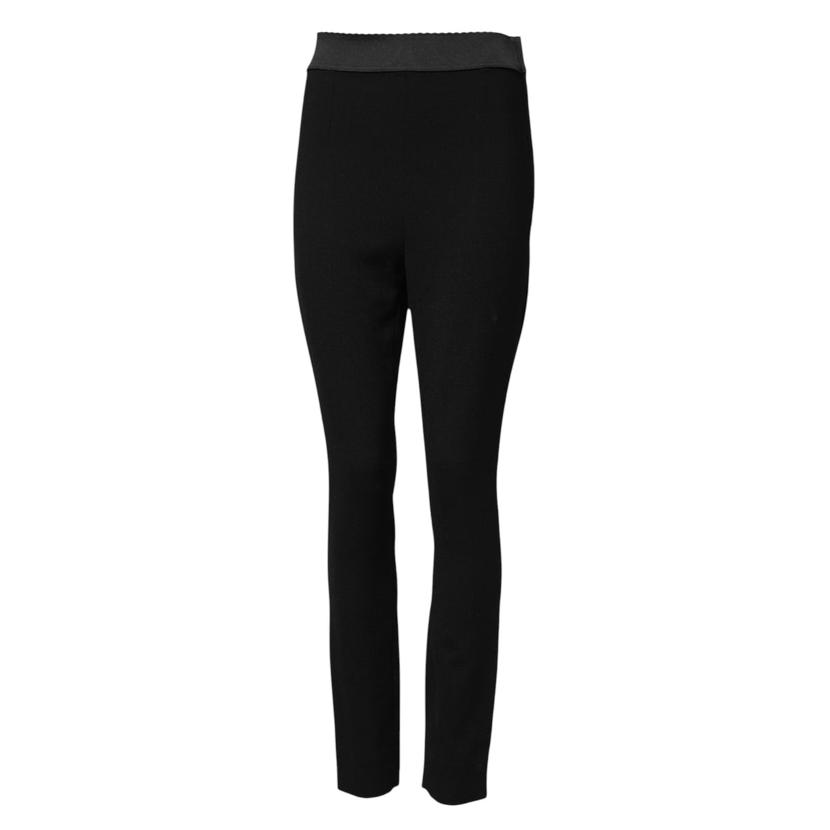 Black Wool Leggings Stretch Pants