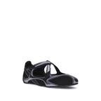 Black Polyethylene Ballet Flats
