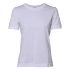 White Cotton Round Neck Short Sleeves T-shirt