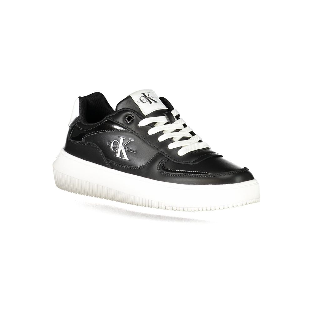 Black Polyurethane Women Sneaker