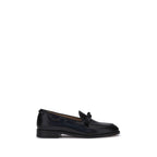 Black Calf Leather Bos Taurus Slip-On Loafers