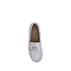 White Calf Leather Bos Taurus Slip-On Loafers