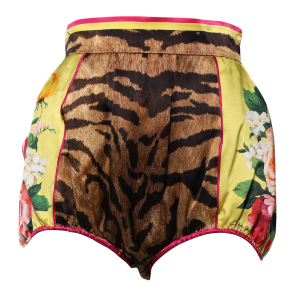 Multicolor Floral High Waist Hot Pants Shorts