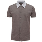 Bicolor Cotton Shortsleeve Shirt