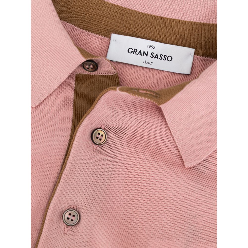Pink Cotton Polo Shirt