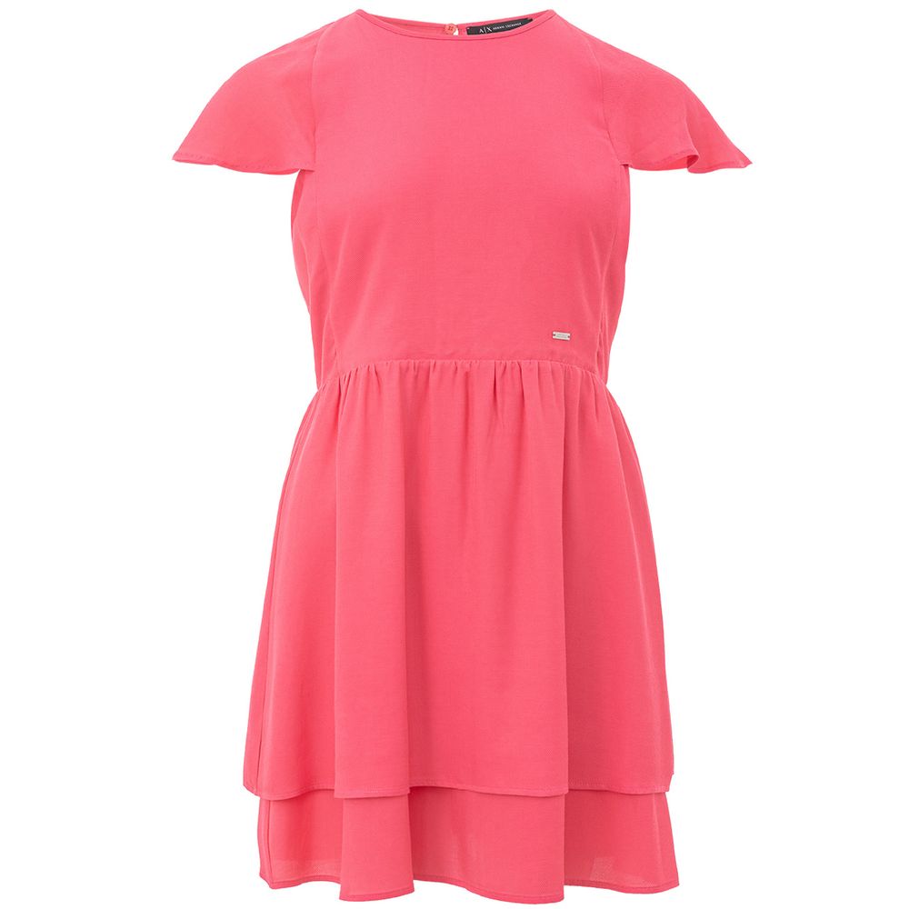 Fuchsia Viscose Casual Dress