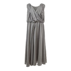 Gray Silk Casual Dress