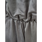 Gray Silk Casual Dress