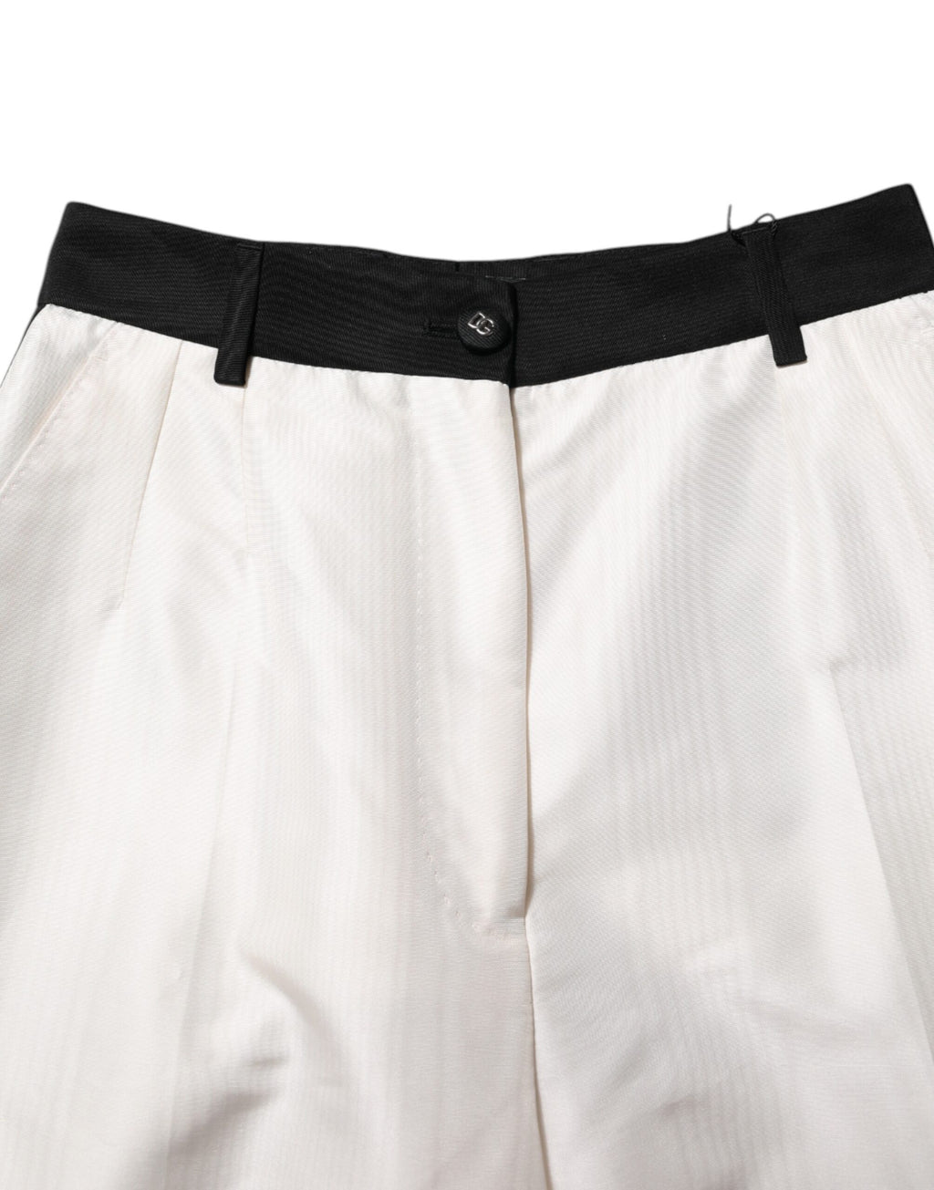 White High Waist Straight Dress Trouser Pants