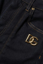 Blue Cotton High Waist Skinny Denim Jeans