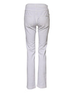 White Floral Embroidery GIRLY Denim Jeans