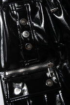 Black High Waist Cargo Bootcut Pants
