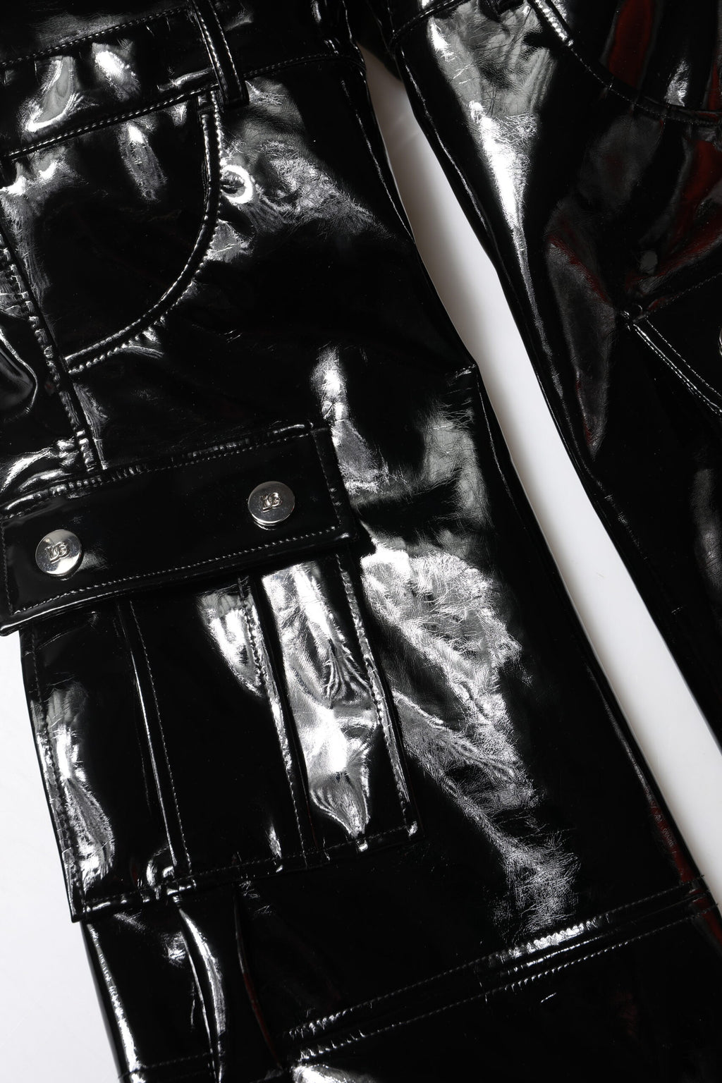 Black High Waist Cargo Bootcut Pants